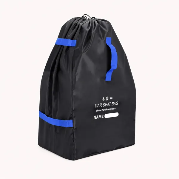 SeatPorter bag in black with blue trim